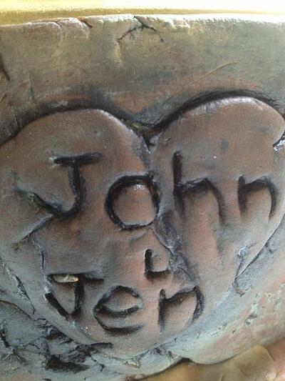 John Loves Jen - Cake by Janet Harbon