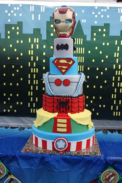 Superhero Cake - Cake by Lily White's Party Cakes