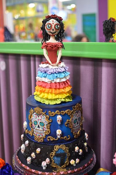 sugar skull cake, cookies, cake pops - Cake by Delice