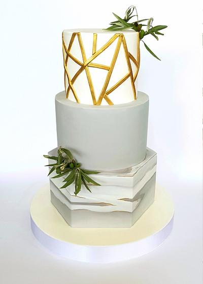 When marble meets geometry  - Cake by Buttercut_bakery