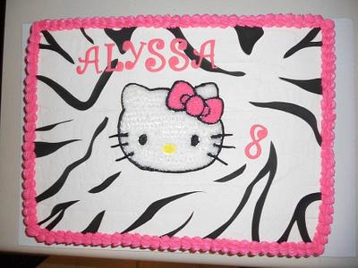Hello Kitty Zebra - Cake by YoureBakingMeCrazy