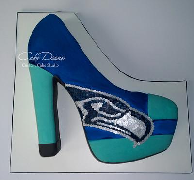Seahawks shoe - Cake by Diane