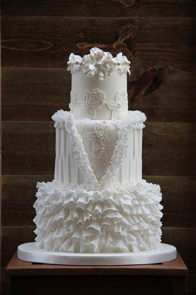white wedding cake - Cake by beth