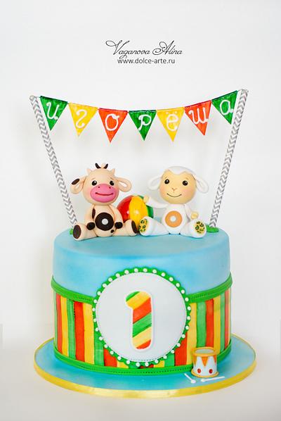  Tiny love first birthday cake - Cake by Alina Vaganova