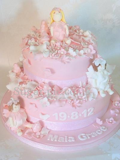 Flower fairy christening cake  - Cake by Sugar-pie