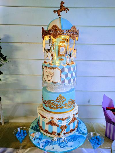 Rotating carousel cake - Cake by Annas creations