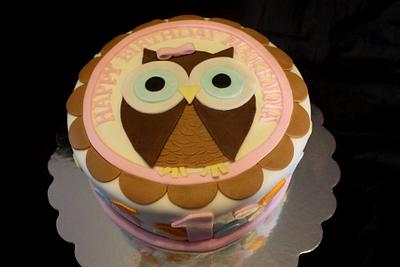 Owl Cake and smash cake - Cake by Jewell Coleman