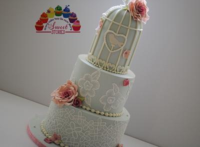 Vintage wedding cake - Cake by Karla Sweet Stories