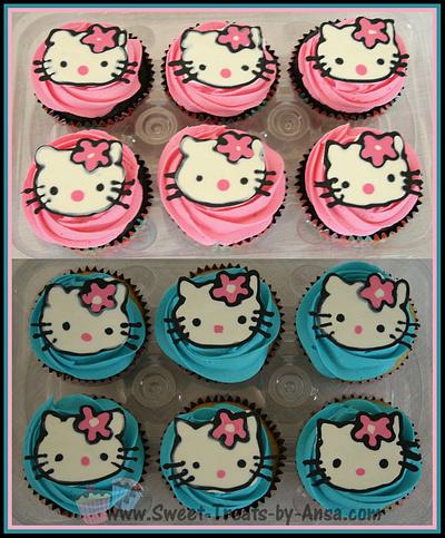 Chocolate Transfer Hello Kitty cupcakes - Cake by Ansa