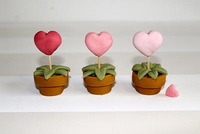 Little valentine heart trees - Cake by Zoe's Fancy Cakes