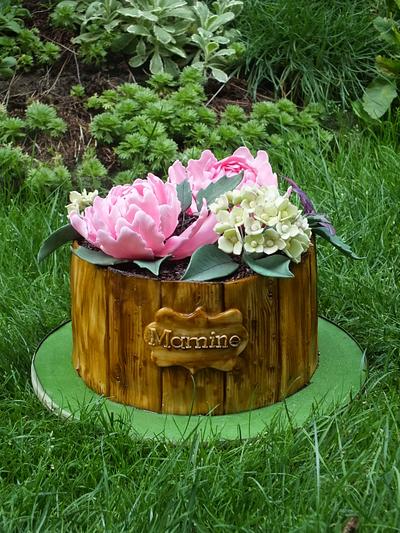 cake basket whith flowers - Cake by Janeta Kullová
