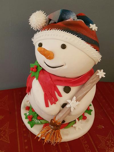 Snowman cake - Cake by iratorte