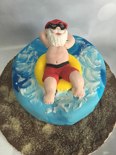Santa cooling off - Cake by Totally Caked!