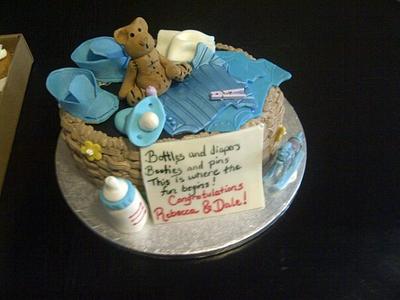 baby shower cake - Cake by cakesbycarina
