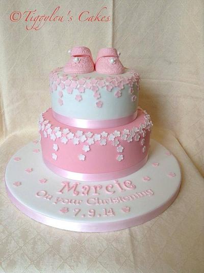 Christening cake  - Cake by Tiggylou's cakes 