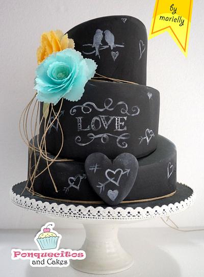 Blackboard Cake - Cake by Marielly Parra