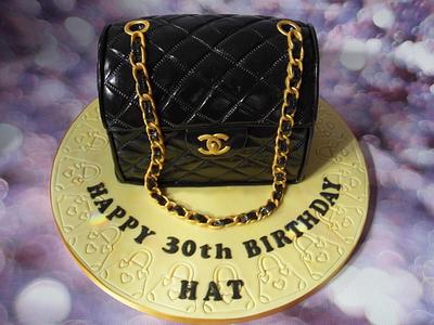 Chanel bag cake. - Cake by Karen's Cakes And Bakes.