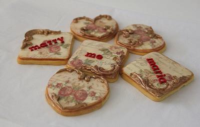 "Marry me" cookies (part 2) - Cake by Cake My Day