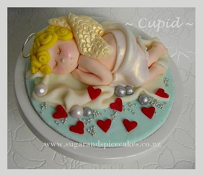 Cupid Cake Topper - Fondant, Handcrafted - Cake by Mel_SugarandSpiceCakes