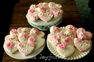 Fancy Heart Cookies - Cake by Sweetjoyfulness