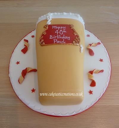 Glass of Lager Cake - Cake by Caketastic Creations