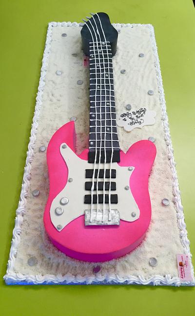 Whipped Cream Guitar  - Cake by Michelle's Sweet Temptation