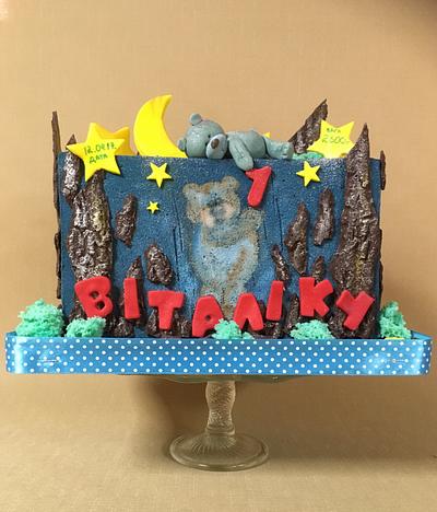 Night Teddy Bears - Cake by Oksana Kliuiko