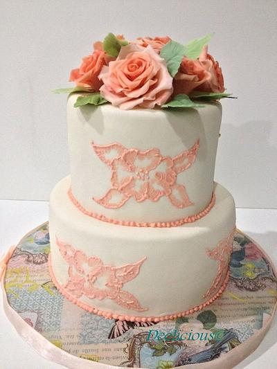 brush embroidery - Cake by deelicious