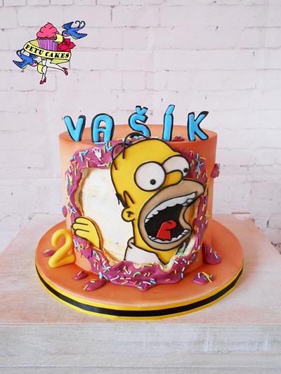 Homer Simpson - Cake by Petra Krátká (Petu Cakes)