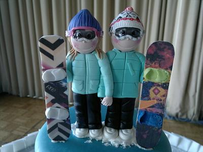 Snow couple - Cake by Paul Delaney of Delaneys cakes