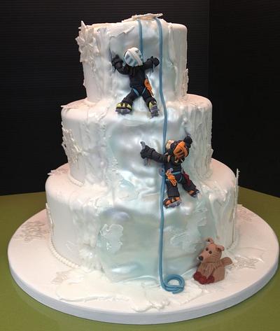 Ice Climber Wedding Cake - Cake by Over The Top Cakes Designer Bakeshop