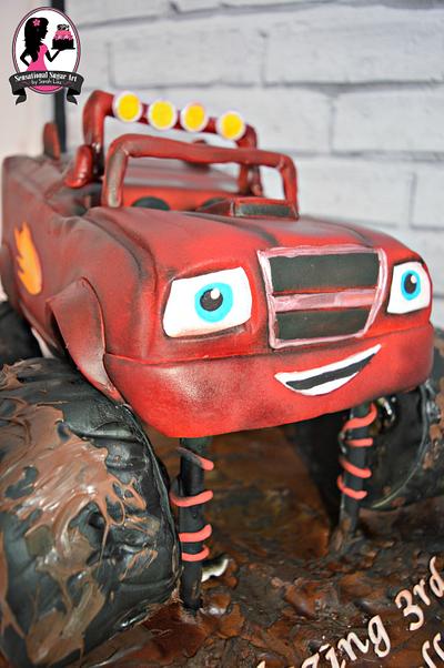 Gravity defying Blaze and the Monster Machines cake - Cake by Sensational Sugar Art by Sarah Lou