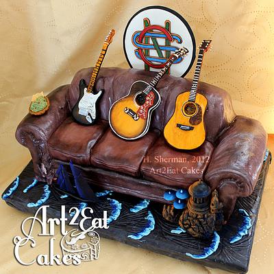 Crosby Stills & Nash, Old Red Couch - Cake by Heather -Art2Eat Cakes- Sherman