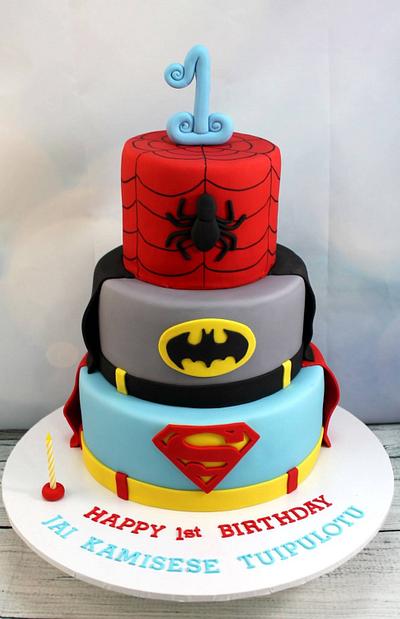 Superheroes - Cake by Kake Krumbs