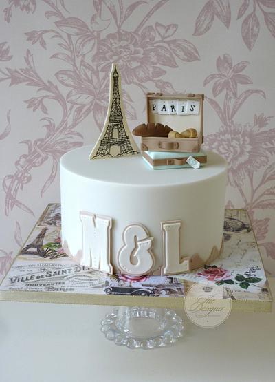 Paris Engagement Cake - Cake by Isabelle Bambridge