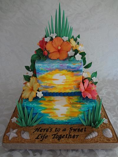 Hawaiian Sunset Cake - Cake by Custom Cakes by Ann Marie