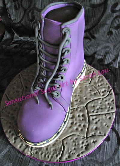 Purple boot - Cake by Sensational Sugar Art by Sarah Lou