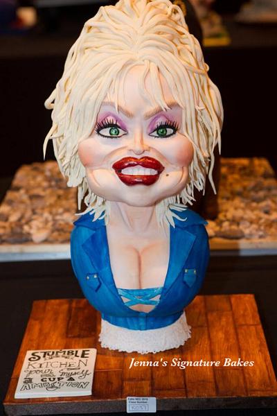 Dolly Parton Caricature for Cake International - Cake by Jennassignaturebakes