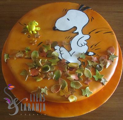 Snoopy in Autumn - Cake by Lilas e Laranja (by Teresa de Gruyter)