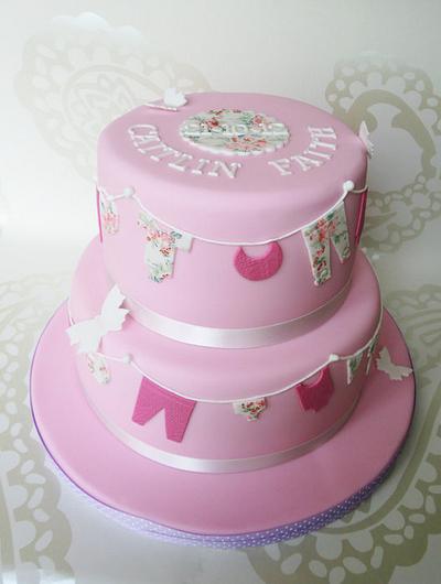 Baby Bunting Christening cake - Cake by Helen Ward