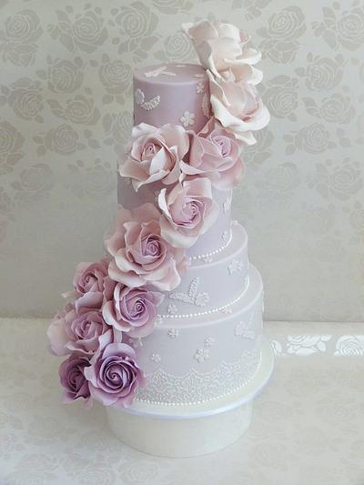 Ombre Rose Cascade - Cake by Eleanor Heaphy