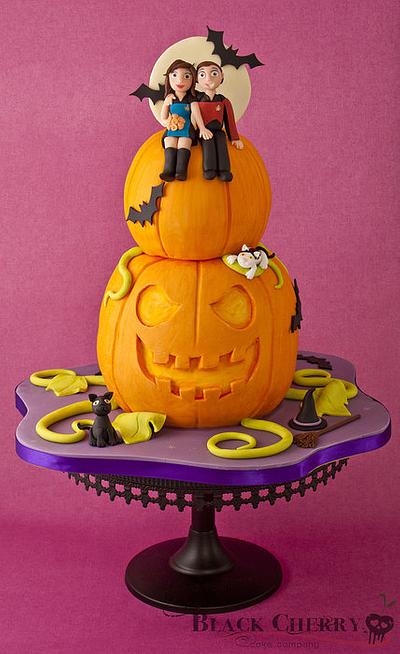 Halloween Pumpkin/Star Trek Wedding Cake - Cake by Little Cherry