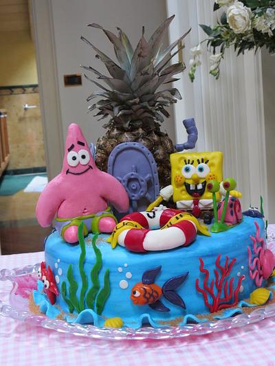 spongebob cake - Cake by serena70