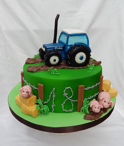 18th Tractor Cake - Cake by Elizabeth Miles Cake Design