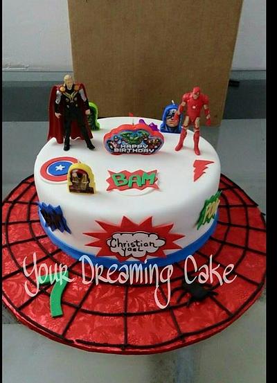 ydc super heroes..  - Cake by Your Dreaming Cake