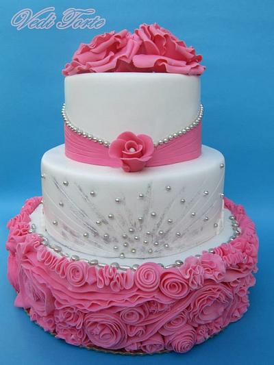 Pink wedding cake - Cake by Vedi torte