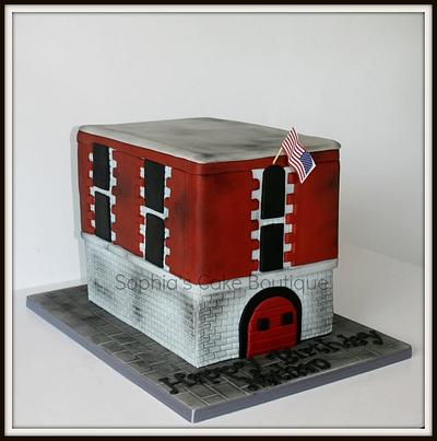 Ghostbusters Firehouse - Cake by Sophia's Cake Boutique