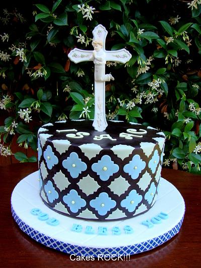 Boy's Communion Cake - Cake by Cakes ROCK!!!  