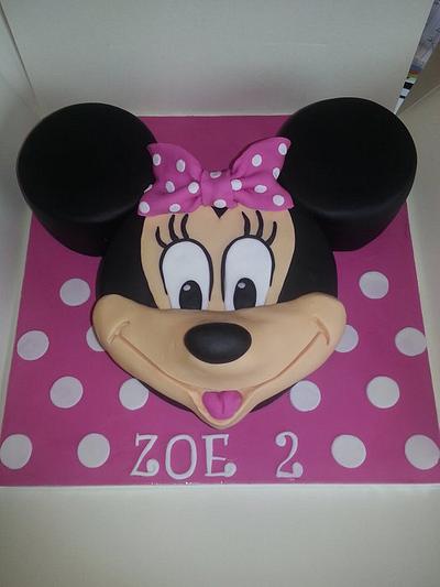 minnie mouse face - Cake by Tracy's Treats