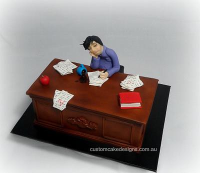 Exhausted Teacher Birthday Cake - Cake by Custom Cake Designs